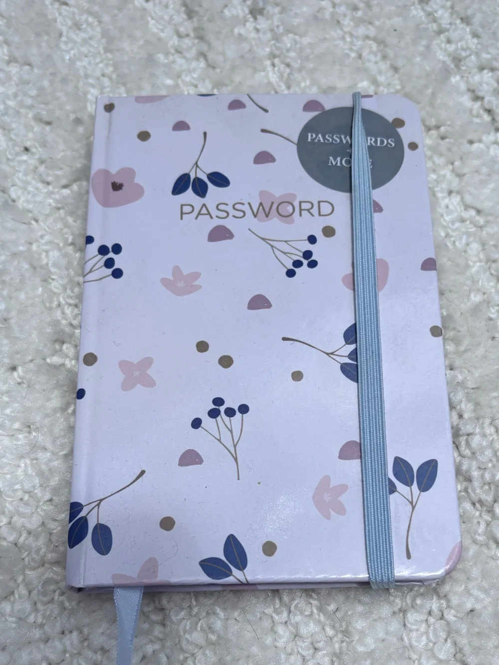 🎉NWOT🎉 Pink Floral Password Notebook with Elastic Closure